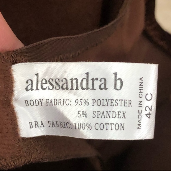 Dark Brown Velvet Camisole Sz 42C - Picture 3 of 4